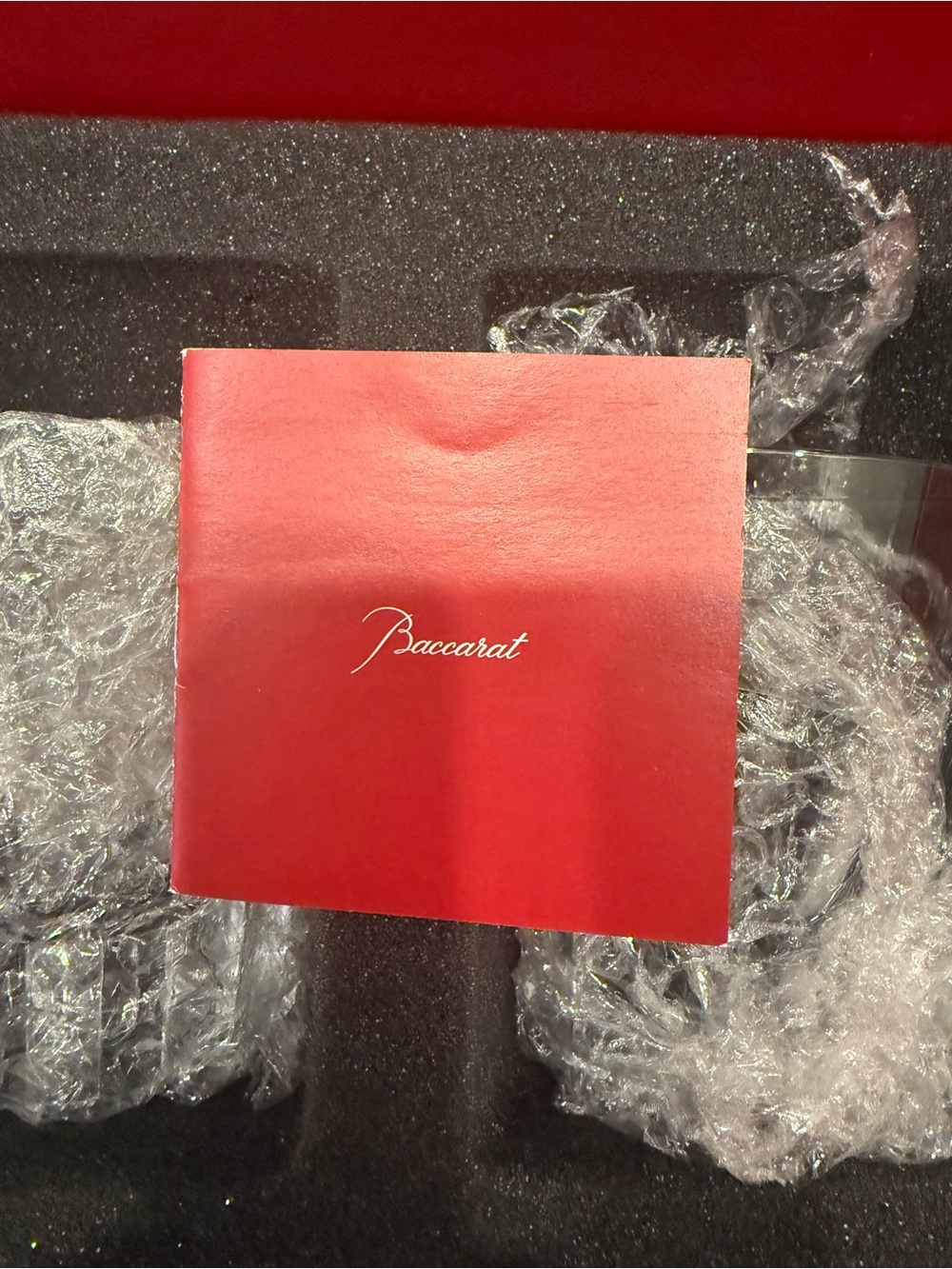 Baccarat Rock Glasses with Red Box and Booklet